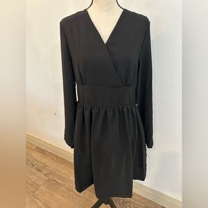 DJ Productions NWT Elegant Black Wrap Dress XL